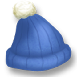 Blue woolly hat